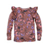 Meisjes Longsleeve Elly van Z8 in de kleur Rusty rust/AOP in maat 140/146.