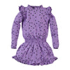 Meisjes Jurk lange mouw Elora van Z8 in de kleur Purple power/AOP in maat 140/146.