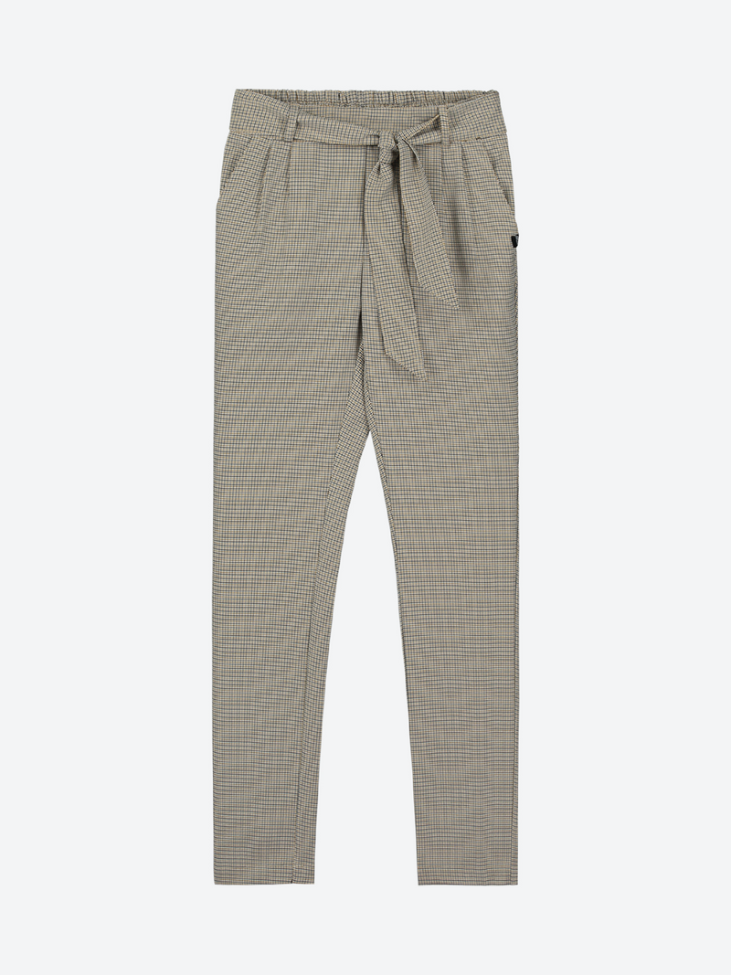 Meisjes Ebby Fabienne Pants van Nik & Nik in de kleur Orange Yellow Check in maat 176.