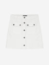 Meisjes Florijne Denim Skirt white van Nik & Nik in de kleur Vintage White in maat 176.