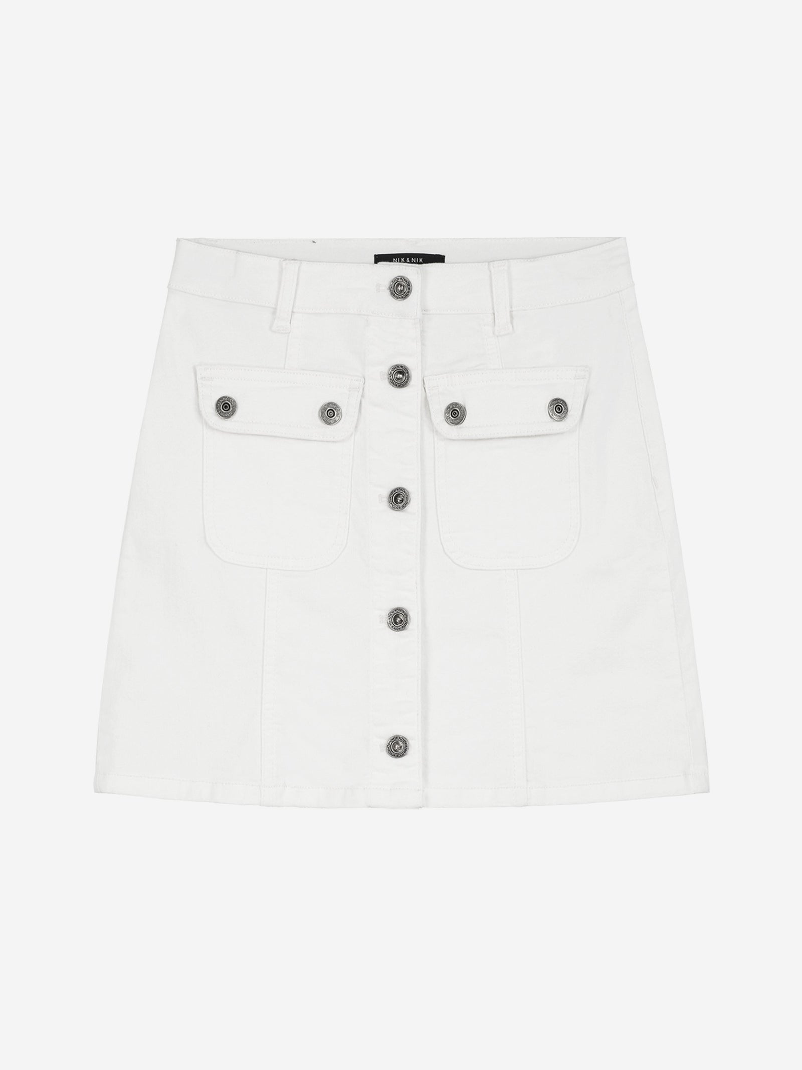 Nik & Nik Florijne Denim Skirt white