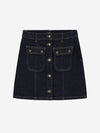Meisjes Florijne Denim Skirt blue van Nik & Nik in de kleur Blue Denim in maat 176.