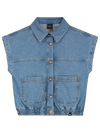 Meisjes Fenus Denim Jacket van Nik & Nik in de kleur Light Blue in maat 176.