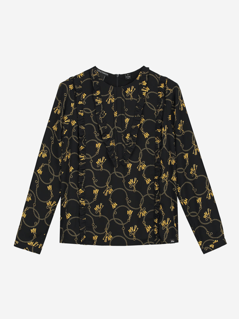 Nik & Nik Top lange mouw Chainy Obby  Top