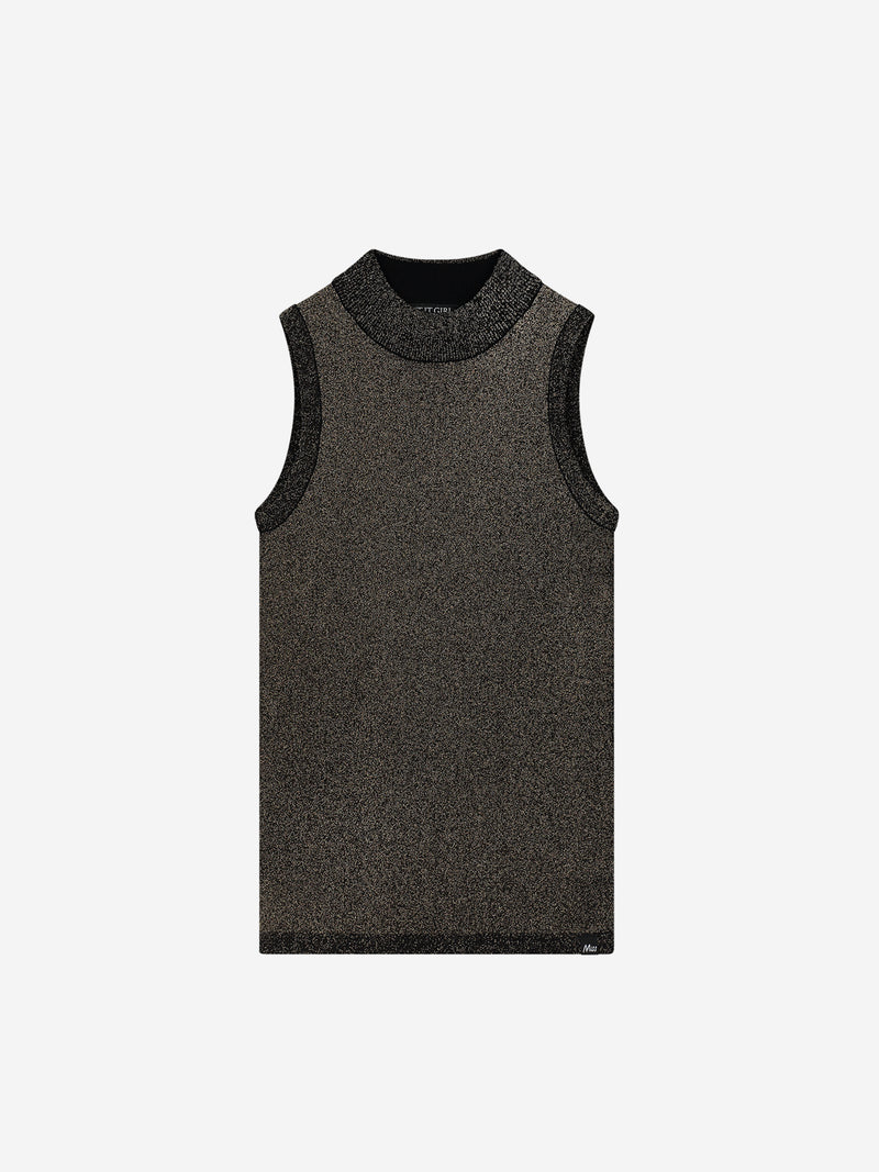 Nik & Nik Gwen Halter Lurex Top