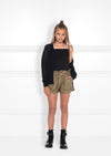 Nik & Nik Spaghetti Top black