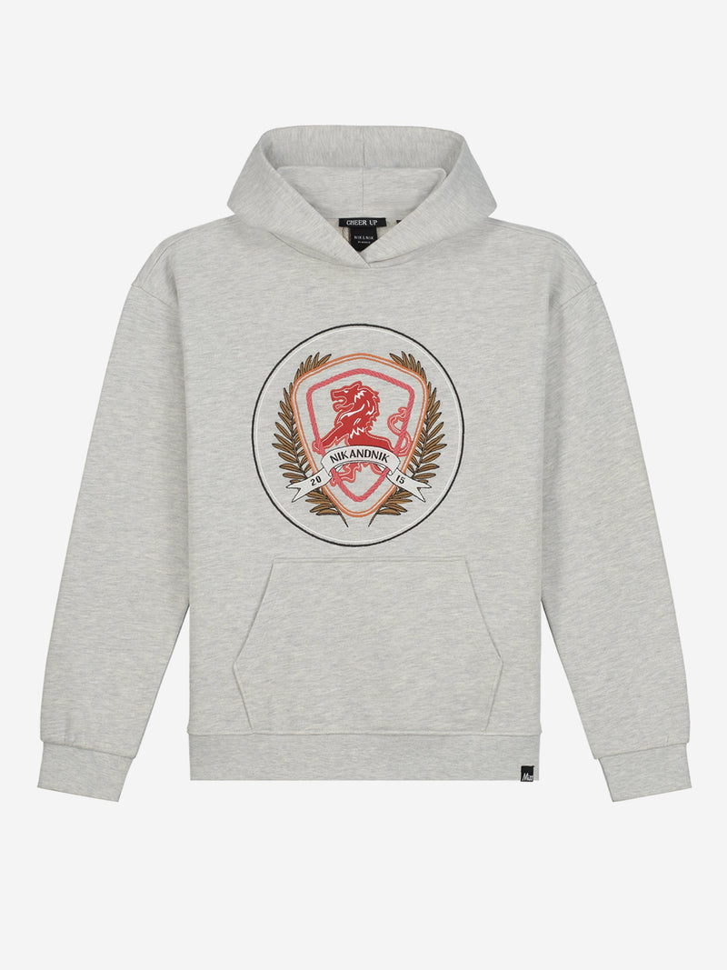 Meisjes Rosanna Hoodie van Nik & Nik in de kleur Ultra Light Grey Melange in maat 176.