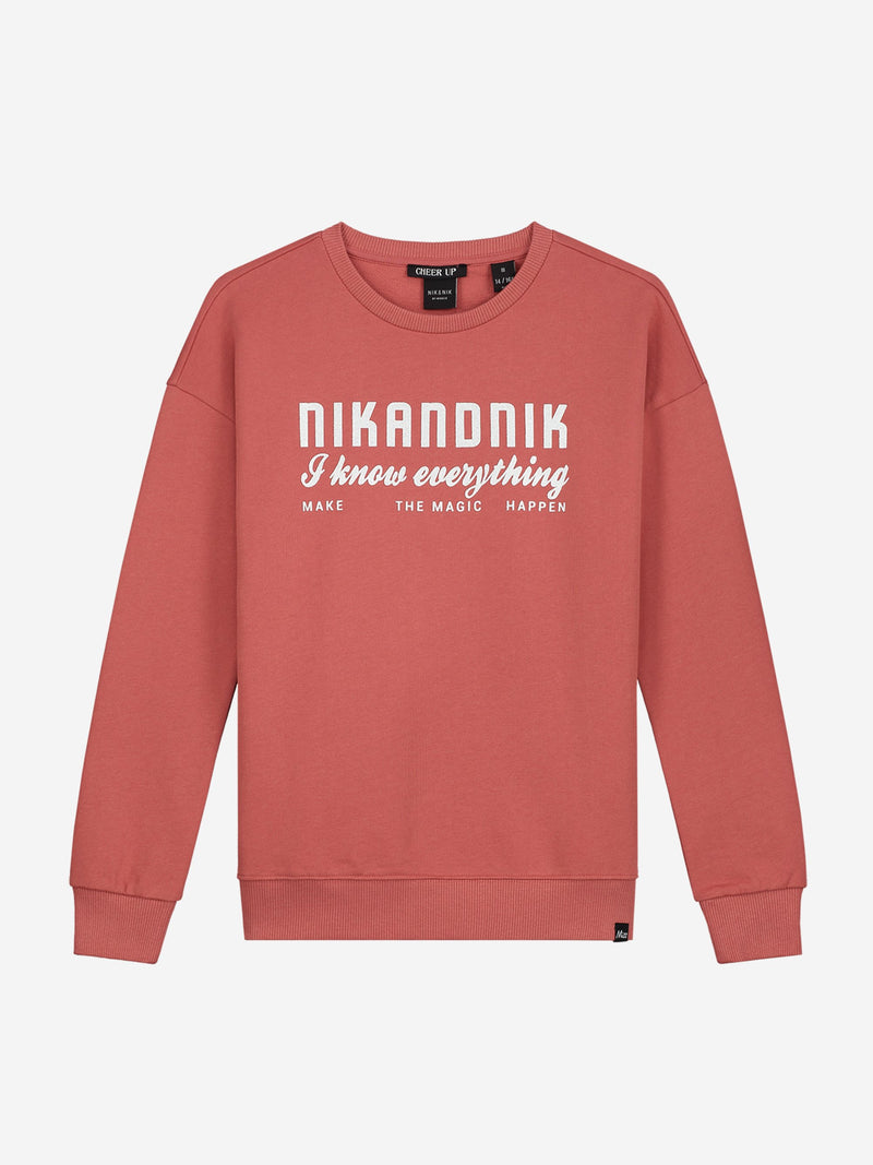 Meisjes Everything Sweater van Nik & Nik in de kleur Retro Pink in maat 176.