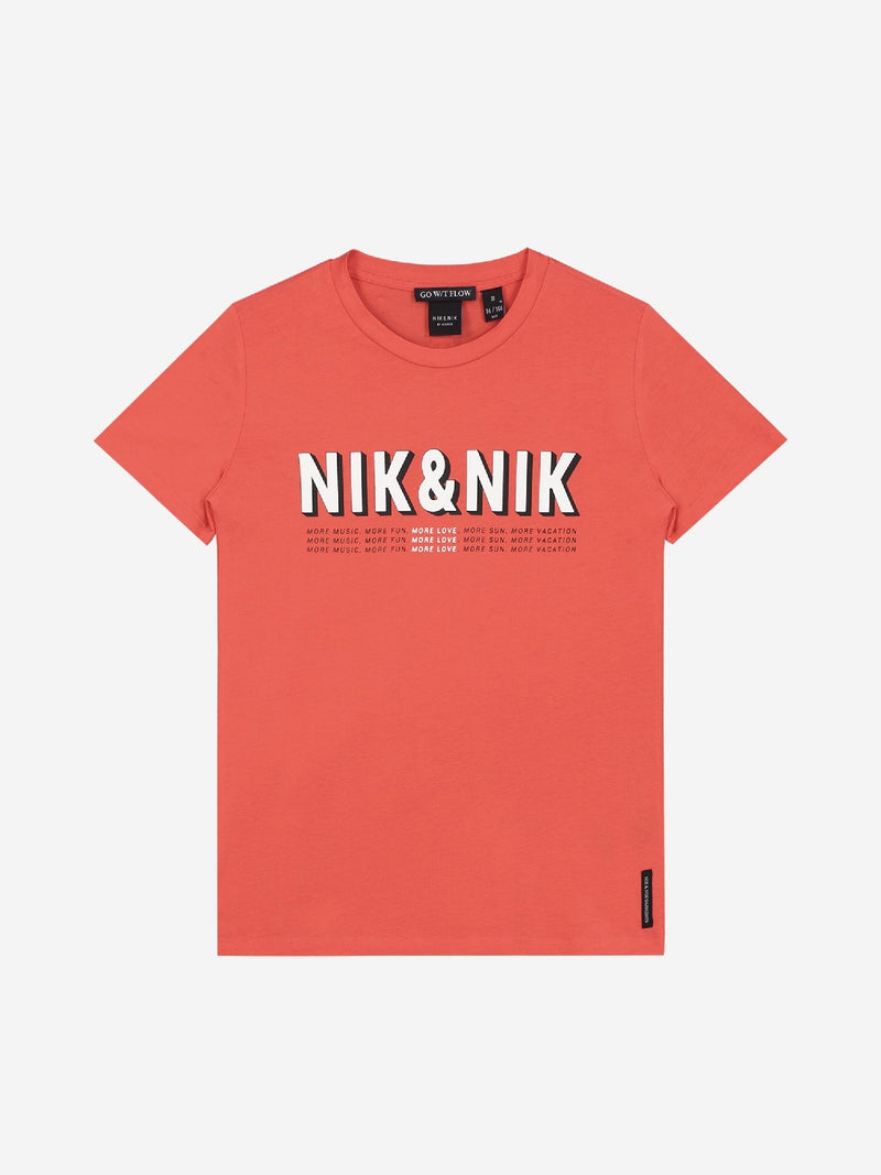 Meisjes More Love T-shirt van Nik & Nik in de kleur Rood in maat 176.
