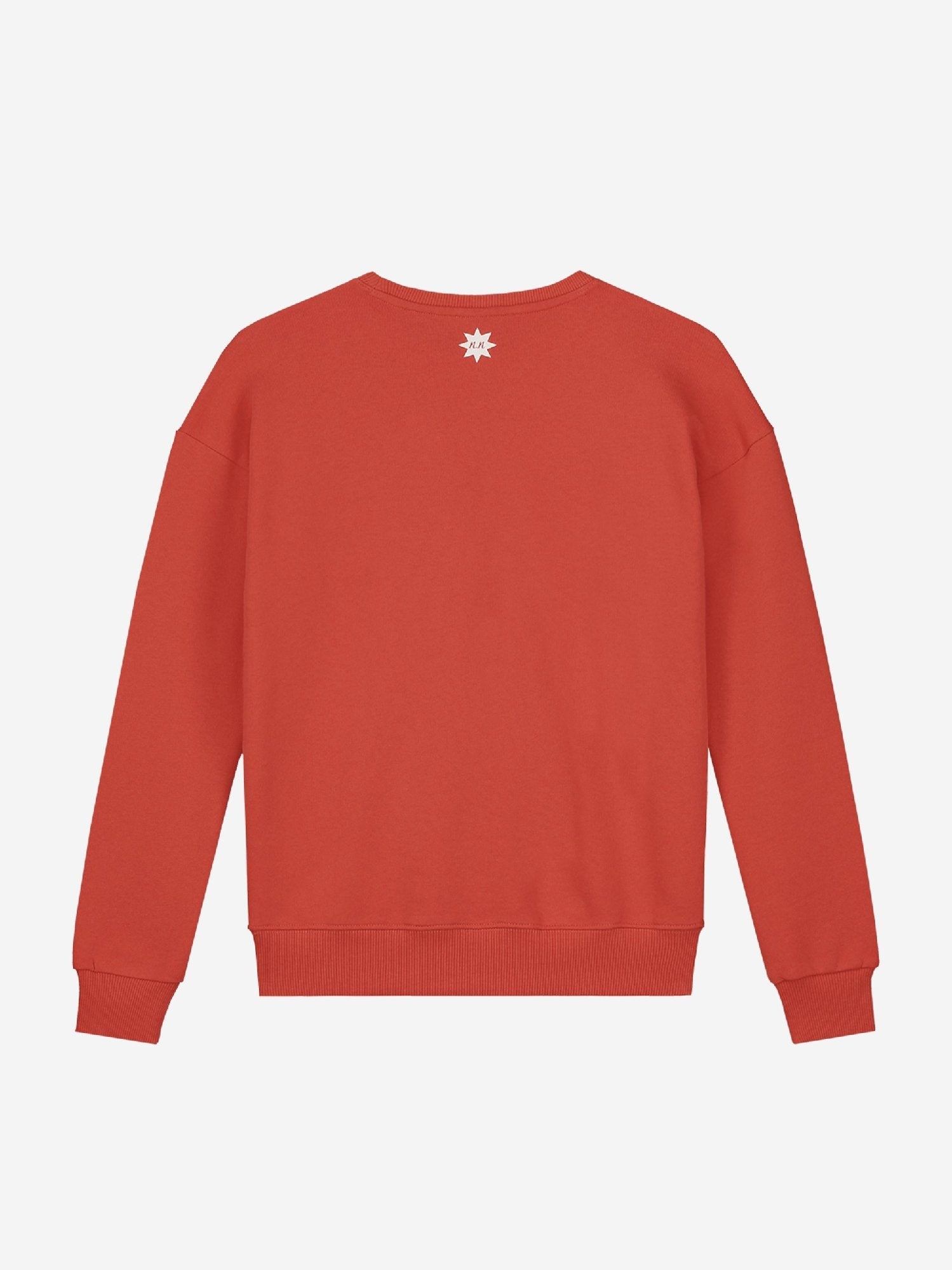 Meisjes Flow Sweater van Nik & Nik in de kleur Rood in maat 176.