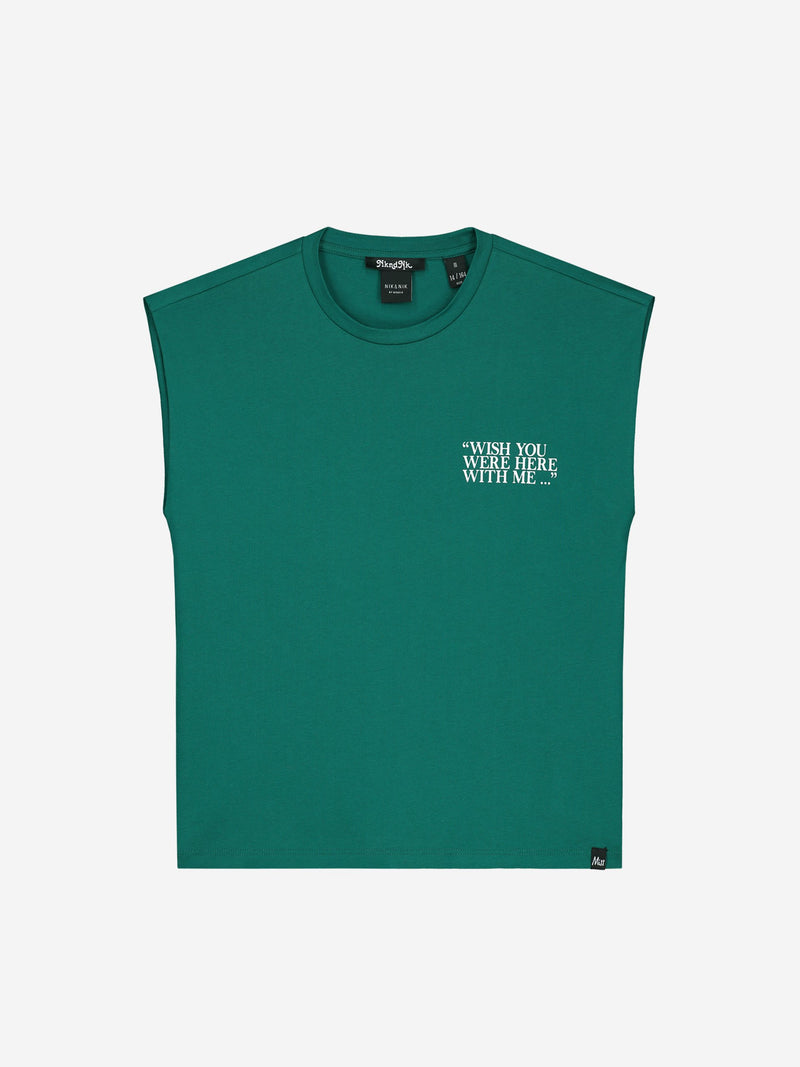 Meisjess Wish You T-Shirt van Nik & Nik in de kleur Pine Green in maat 176.