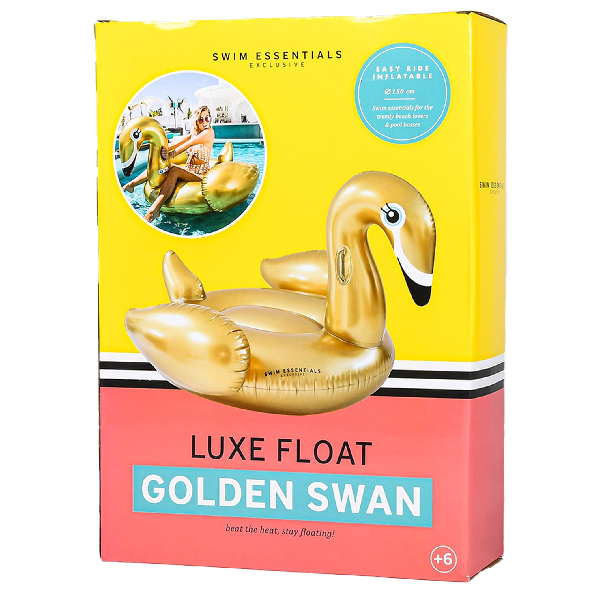 Swim Essentials - Luchtbed Zwaan goud XL