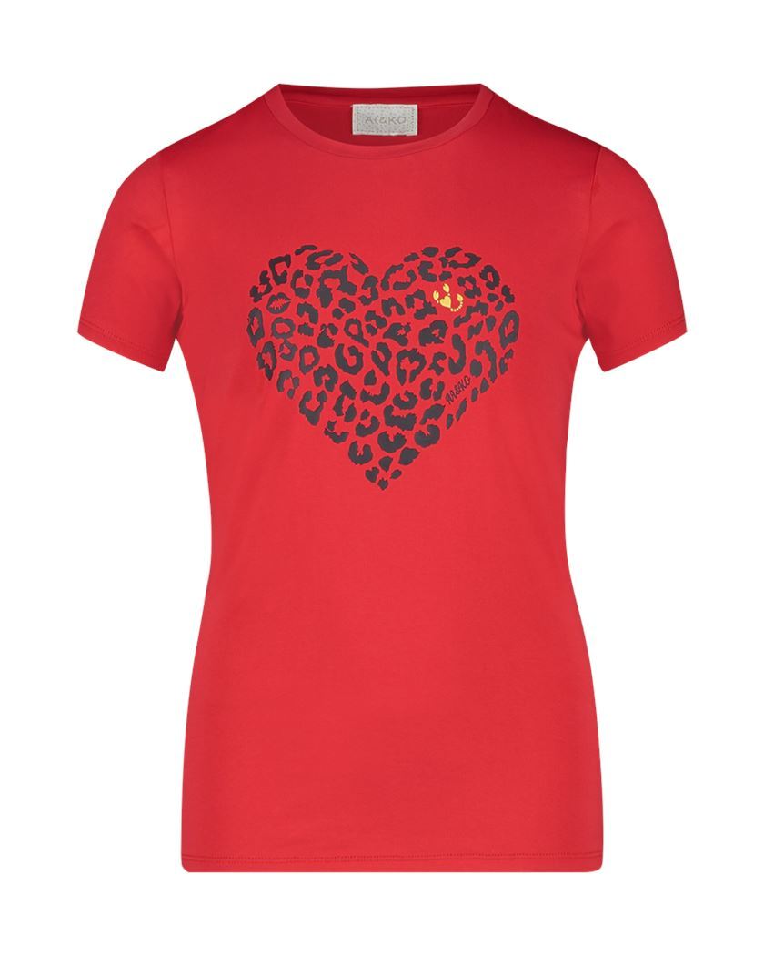 Meisjes T-shirt Lizzy Heart van Ai & Ko in de kleur 000900-BLACK in maat 176.