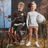 Jongens Sweater Lou van Z8 in de kleur Beasty black/Stripes in maat 140/146.