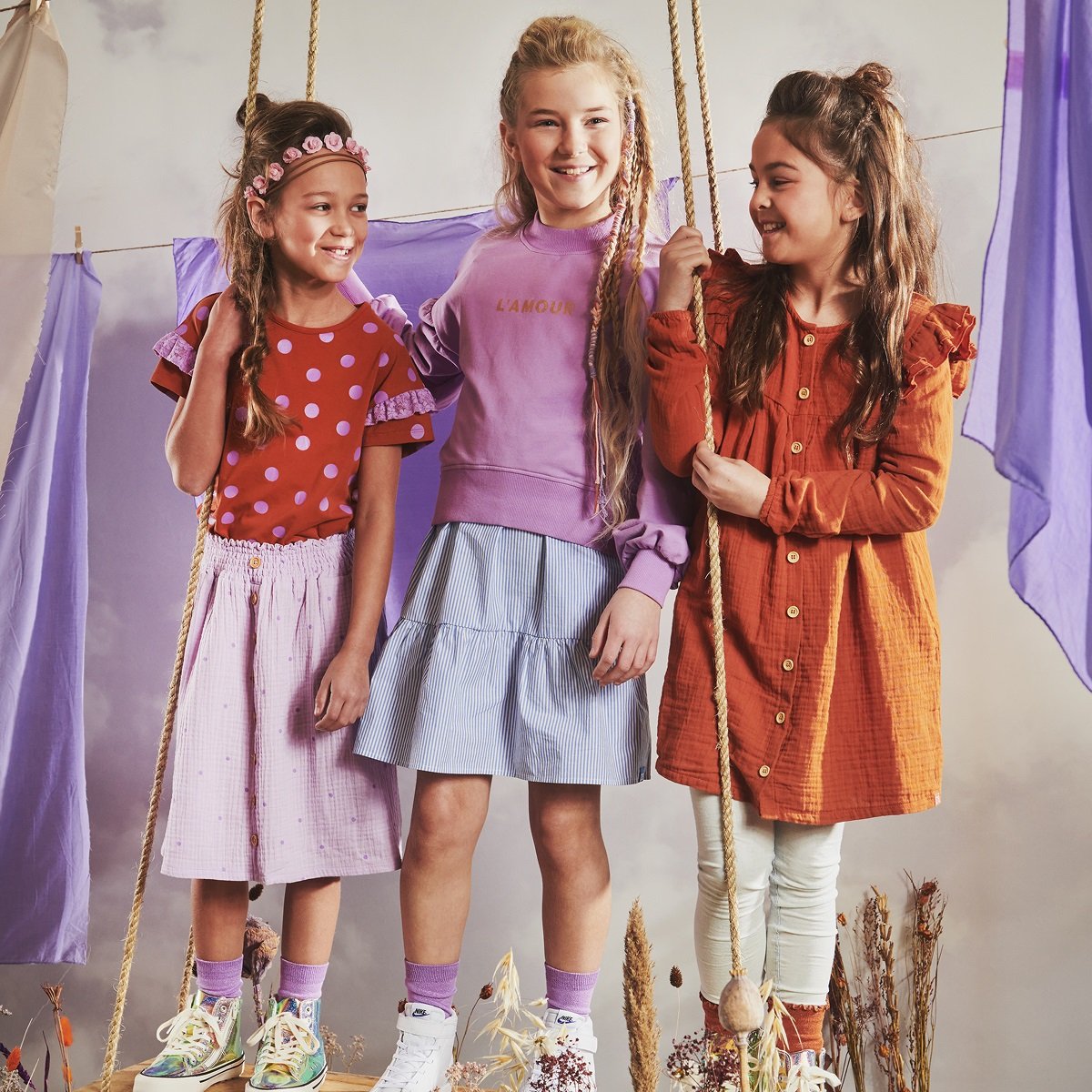 Meisjes Sokken Fauna van Z8 in de kleur Funky violet in maat 35-38.