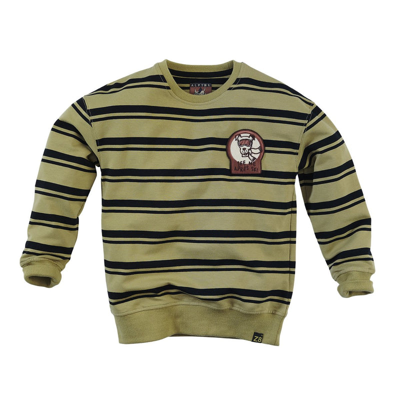 Jongens Sweater Nathan van Z8 in de kleur Misty moss/Black bat in maat 140/146.