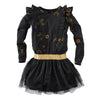 Meisjes Jurkje l/s Nowy van Z8 in de kleur Blacks back in maat 140-146.