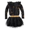 Meisjes Jurkje l/s Nowy van Z8 in de kleur Blacks back in maat 140-146.