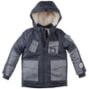 Jongens Winterjas Perito van Z8 in de kleur Real steel in maat 140/146.