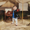 Jongens Baby Zomerjas Raeven van Z8 in de kleur Beasty black in maat 86.