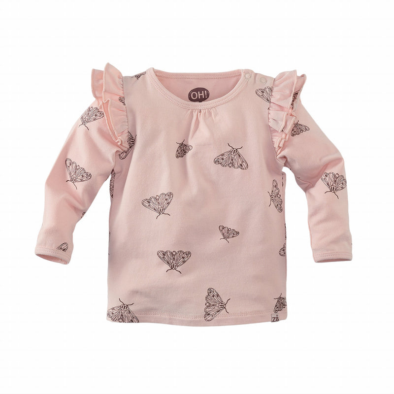 Meisjes Longsleeve Rhonda van Z8 Newborn in de kleur Lotus lush/AOP in maat 74.