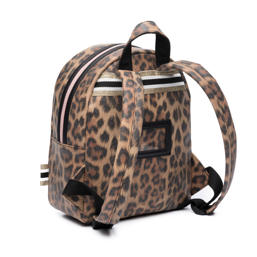 Zebra Backpack (S) - Leo Camel pink