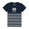 Skurk T-shirt Tymo Dark Blue White stripe