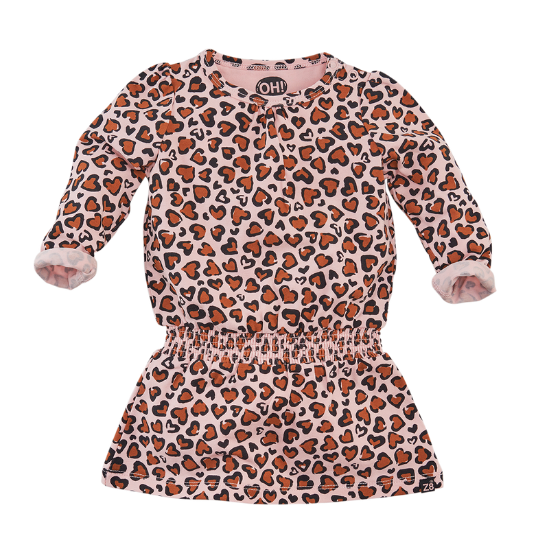 Meisje, Soft pink/Leopard, 74, Z8, €20-€30, Jurkjes l/s, 20-zomer, 191219