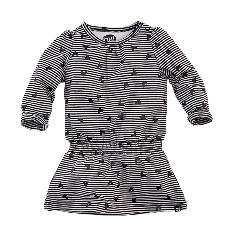 Meisje, White/Black/Hearts, 74, Z8, €20-€30, Jurkjes l/s, 20-zomer, 191219