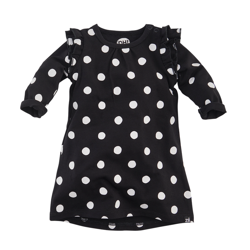 Meisje, Black/White/Dots, 74, Z8, €20-€30, Jurkjes l/s, 20-zomer, 191219