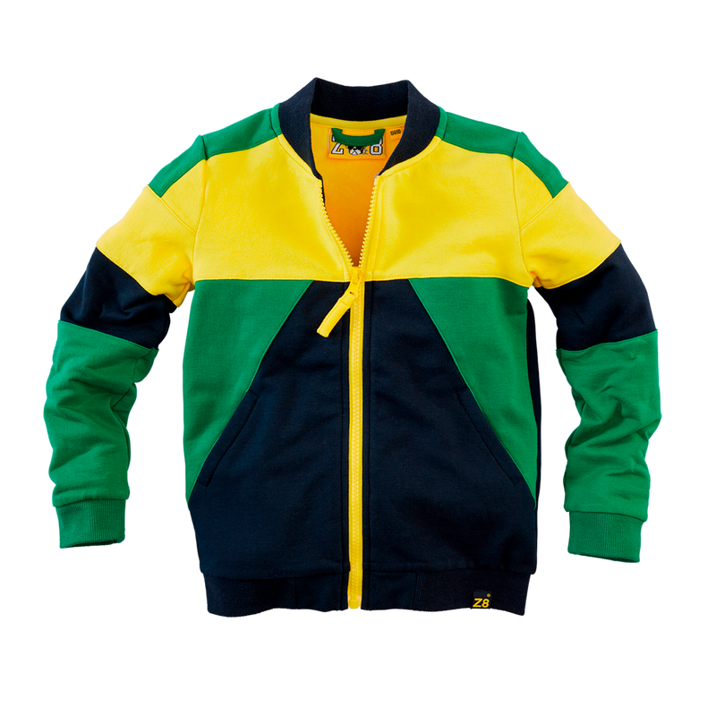 Jongens  van Z8 in de kleur Groovy green/Lazy lemon/Midnight navy in maat 140, 146.