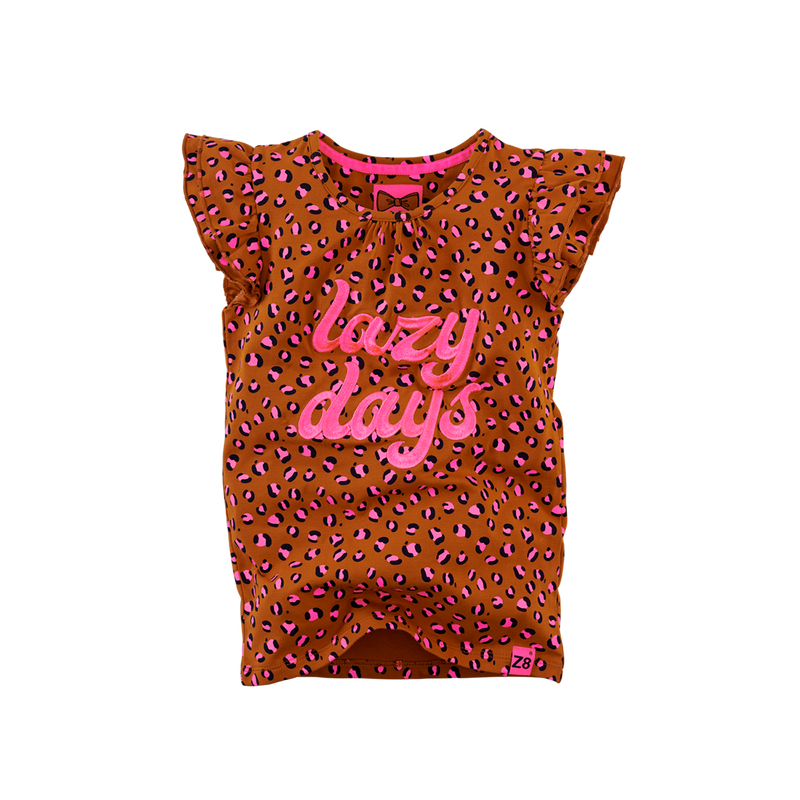 Meisjes  van Z8 in de kleur Cognac/Leopard/AOP in maat 140, 146.