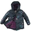 Meisjes Winterjas Dieke van Z8 in de kleur Thunder sky/AOP in maat 140-146.