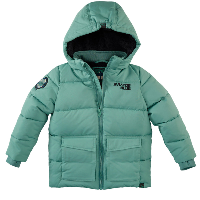 Jongens Winterjas Odo van Z8 in de kleur Gallery green in maat 140-146.
