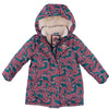 Meisjes Winterjas Lindy van Z8 in de kleur Teal deal/AOP in maat 140-146.