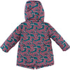 Meisjes Winterjas Lindy van Z8 in de kleur Teal deal/AOP in maat 140-146.