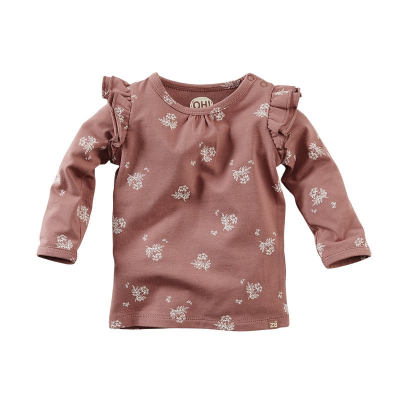 Babys Longsleeve Palawan van Z8 in de kleur Red rust/AOP in maat 74.