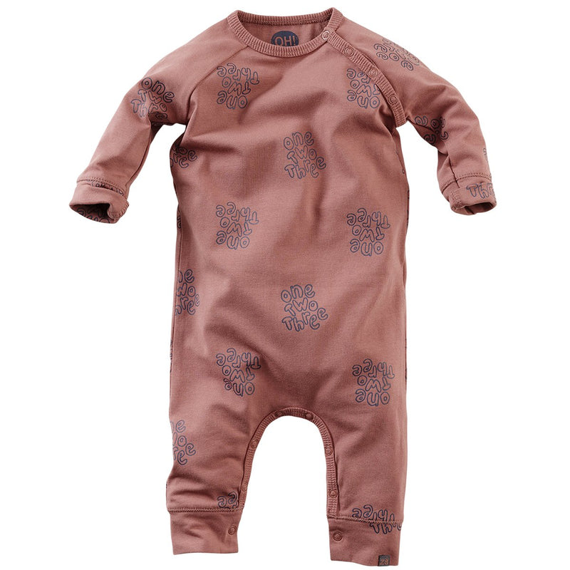 Babys Boxpakje Borneo van Z8 in de kleur Red rust/AOP in maat 68.
